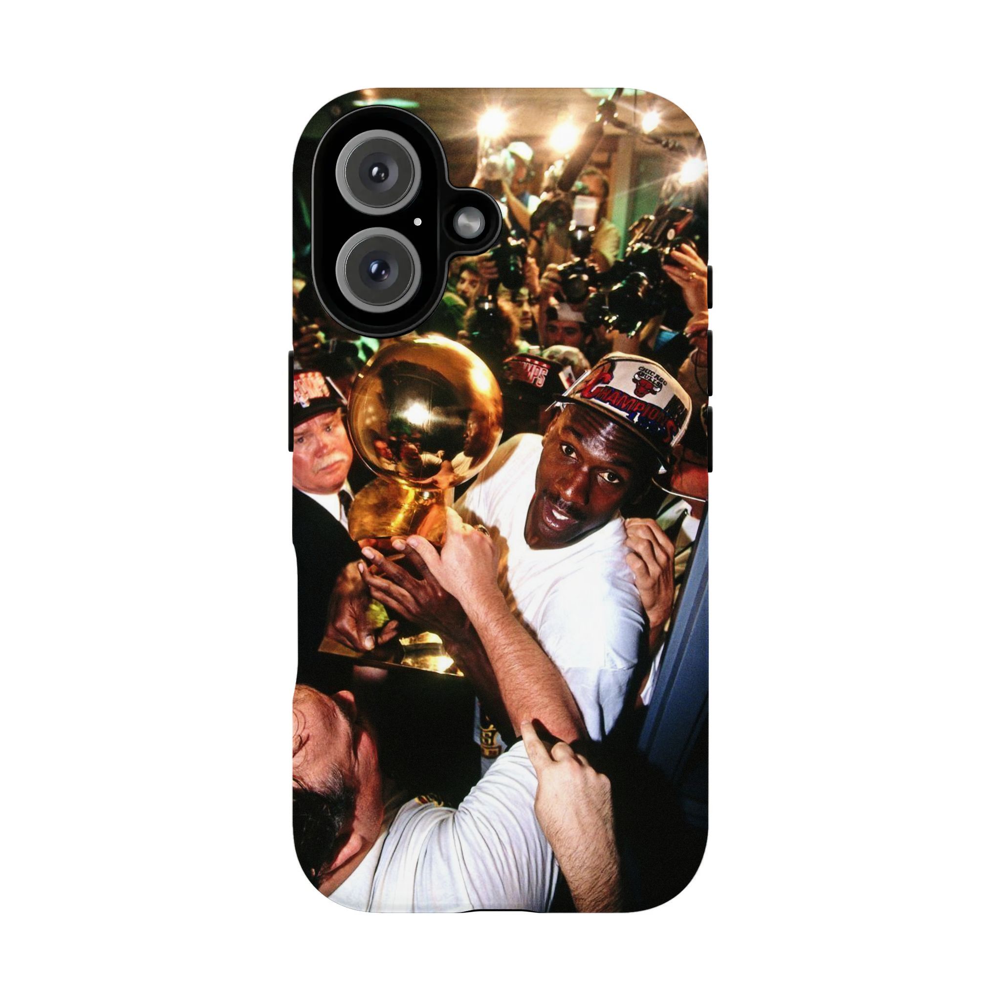 2-in-1 Jordan-Themed Phone Case with Integrated Screen Protector — Compatible with iPhone 12, 13, 14, 15, 16, 17 Series. Glossy, Shockproof, and Non-Yellowing Design — Ideal for Gifting.