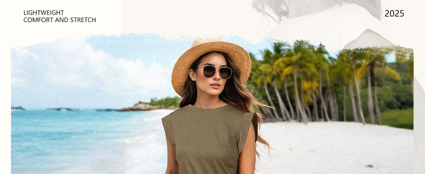 GRECERELLE Rompers For Women 2026 Summer Cap Sleeve Adjustable Drawstring Waistband Cozy Lounge Short Jumpsuit With Pocket