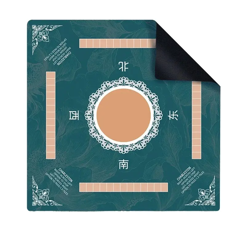 Mahjong Table Mat Foldable Eco-Friendly Modern Luxury Portable Carrying Bag Noise Reduction 2 Dice Non-Slip Poker Entertainment