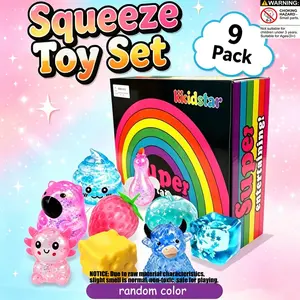 9pcs/set - Surprise Multi Style Blind Box Maltose Stress Relieving Toy Set, Creative Release Slow Rebound Pinch, Soft Sensory Toys for Relieving Stress Anxiety, Adult and Children's Party Gifts