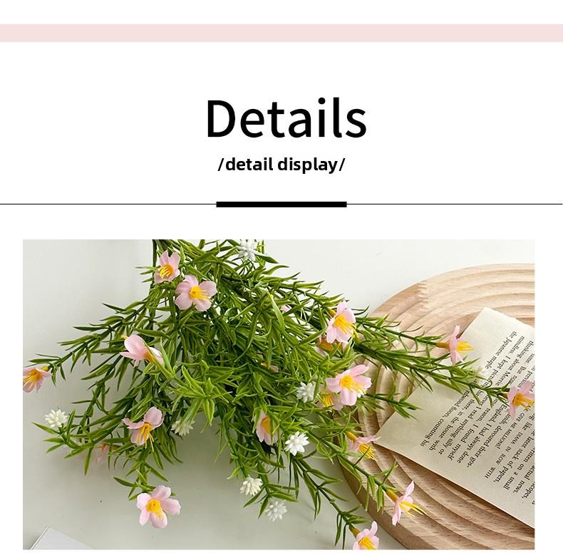 7-branch artificial baby's breath flowers for wedding hall floral arrangements, small bunches of artificial plants for home decoration