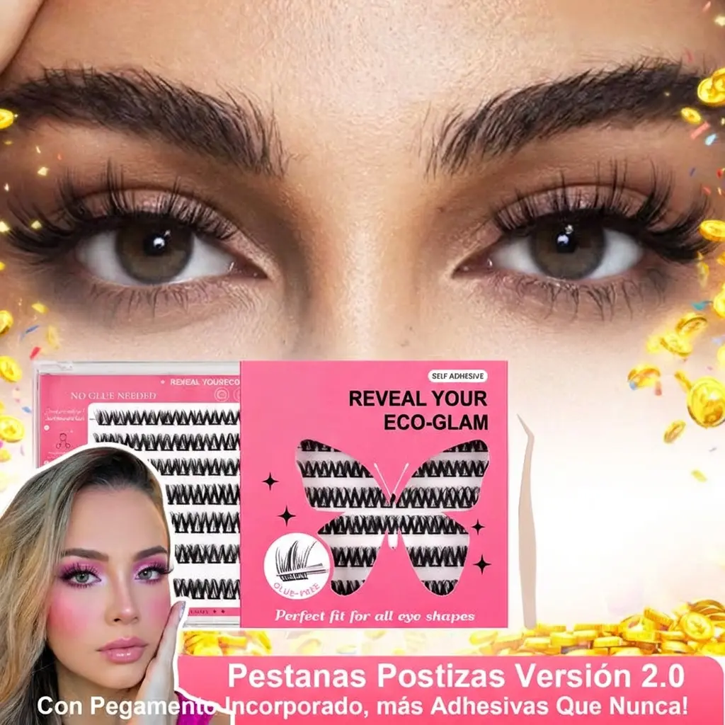 Main Character Energy Self Adhesive Cluster Lash Extensions Single Unit 2.0 Upgraded Pre Glued No Extra Lash Glue Needed Wispy Fluffy Individual Lashes Fit All Eye Shapes Reusable Effortless Glam DIY Eye Makeup For Women Beginners Daily Party Styling