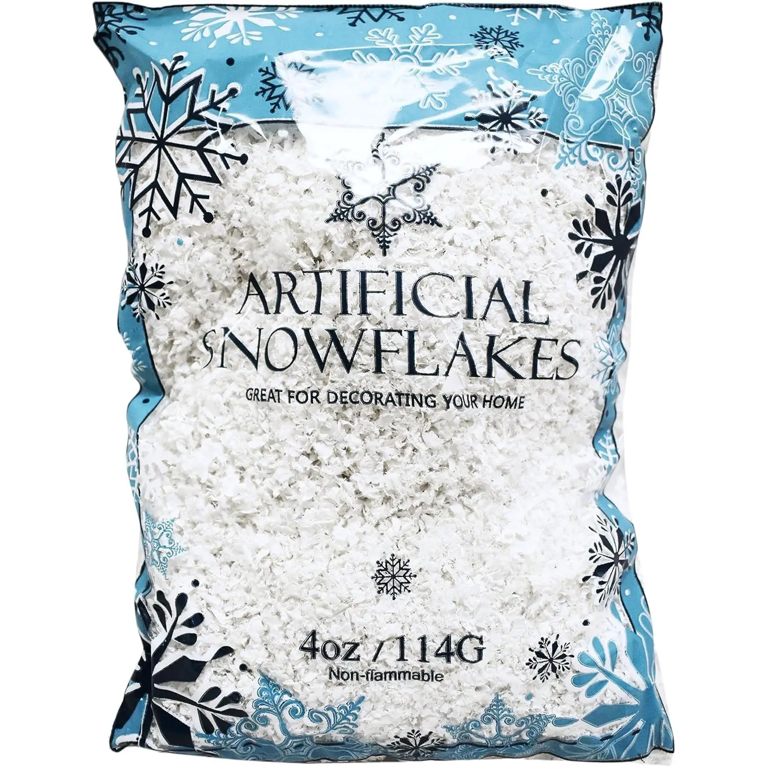 Snow Artificial Flakes 4 Oz Bag!   Snow for Crafts, Christmas, and Decor! (1)