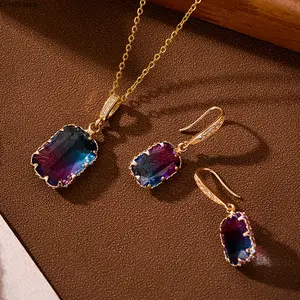 Emerald Green Drop Earrings for Women Daily Wear, Alloy Dangle Earrings with Geometric Crystal Pendant for Parties, Weddings and Elegant Outfit Styling