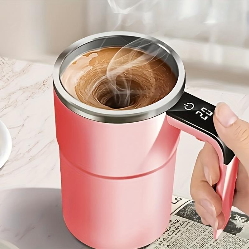 Temperature Display Automatic Stirring Cup Self-Stirring Coffee Mug with Temperature Display Function Travel Water Cup for Mixing Milk Chocolate Mocha Coffee Protein Powder Couple's Cup