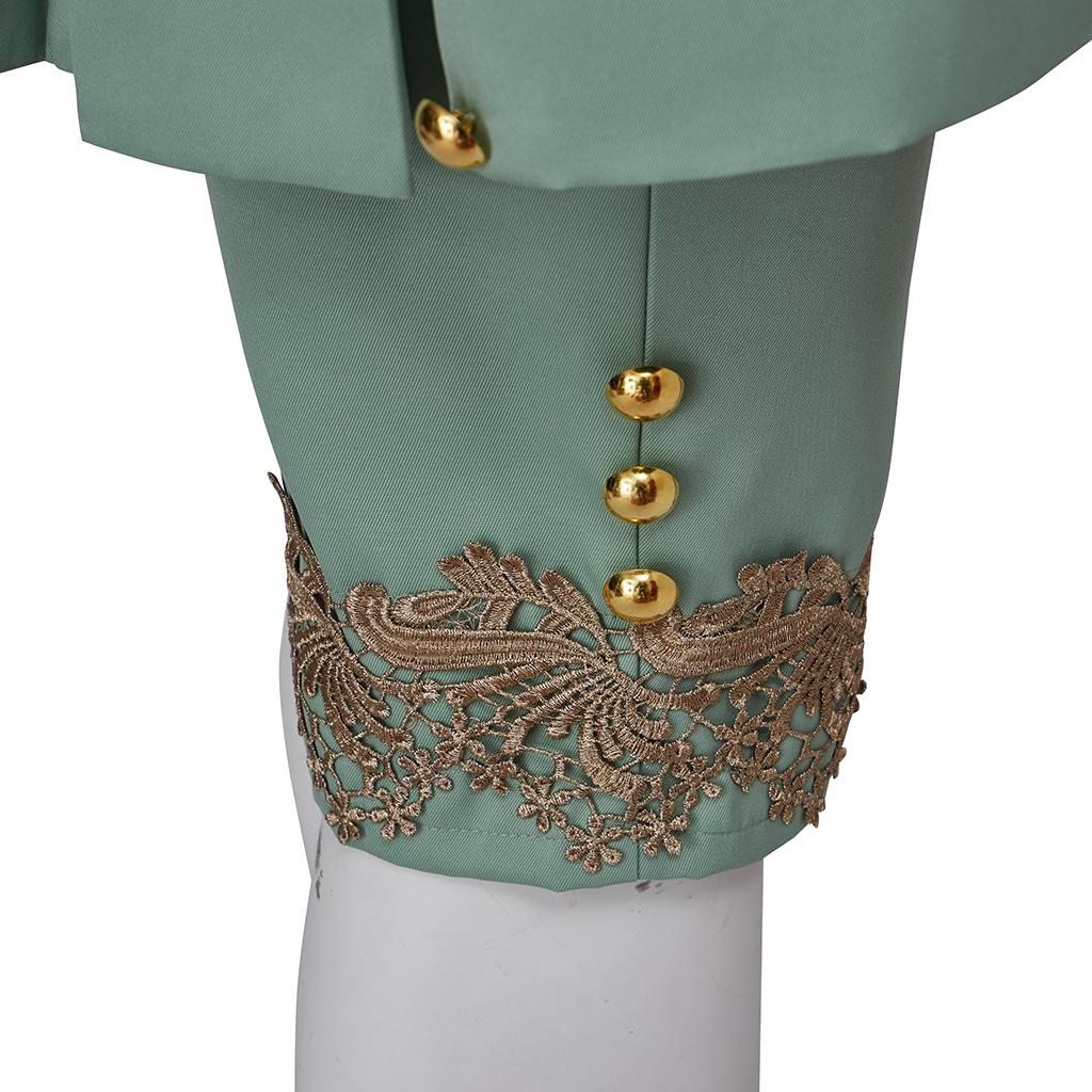 Men's Light Green Medieval Uniform Full Set Vintage Renaissance Knight Outfit Historical Reenactment Costume LARP Ranger Attire Cosplay Suit for Halloween Theme Party Renaissance Fair Stage Performance