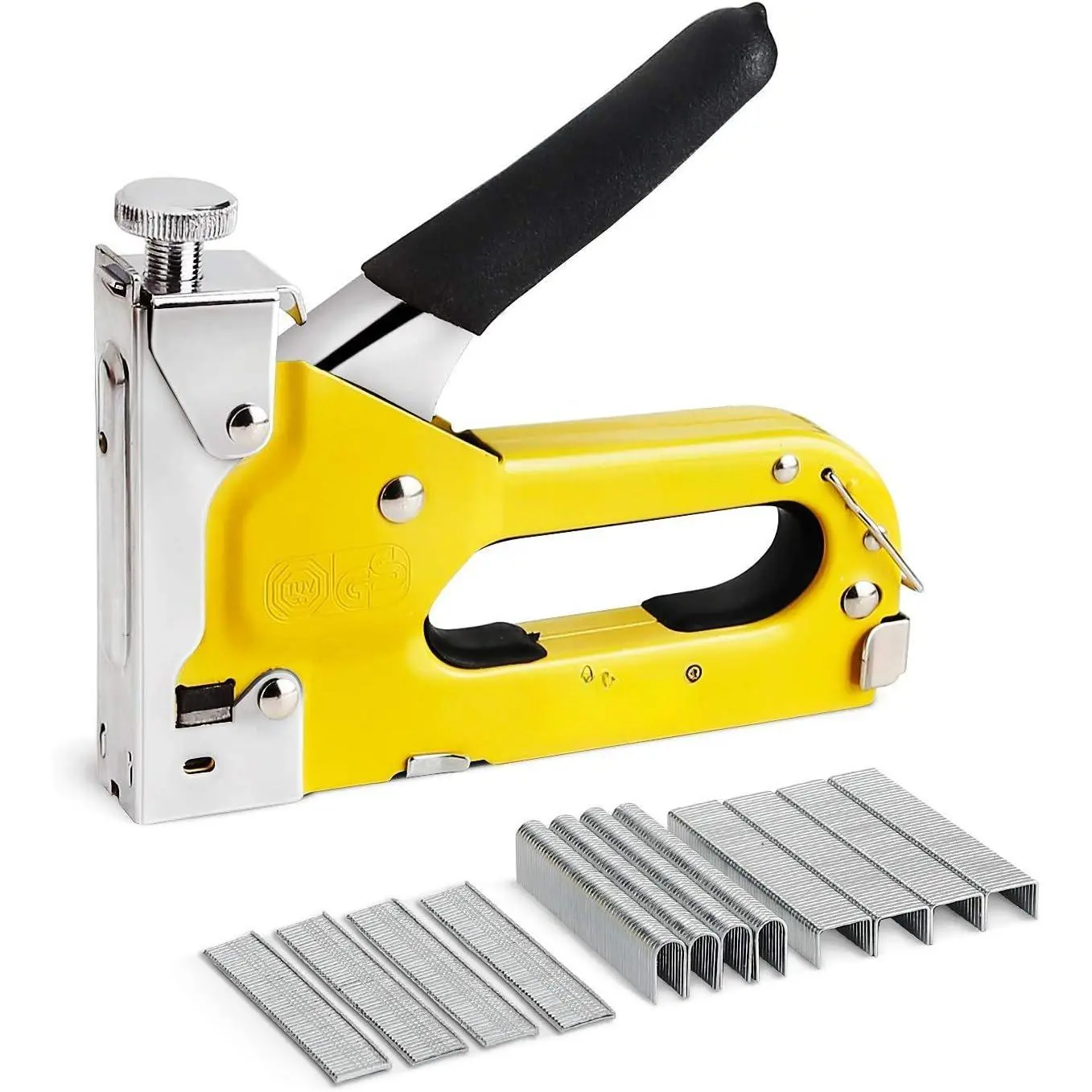 Upholstery Staple  Heavy , 3-in-1 Stapler  with 600 , Manual Brad Nailer Power Adjustment  Stapler for Crafts, Wall, Upholstering, Furniture, DIY