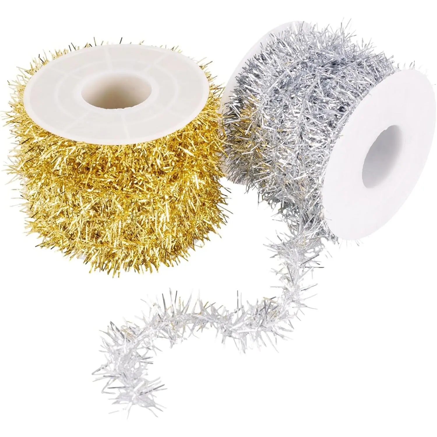 20 Yards Shiny Tinsel Garland for Easter    Metallic Tinsel Garlands with Wire Glitter Garland for Holiday Wedding Birthday Party Decoration