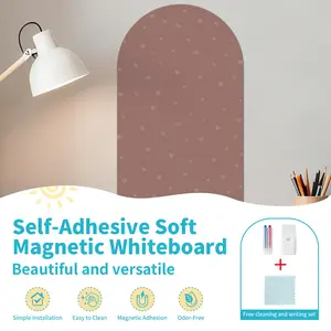 Strong Magnetic Self-Adhesive Soft Magnet Whiteboard, Matte Erasable Film, Peel and Stick, No Tools, for Bedroom, Game Room, Study Area
