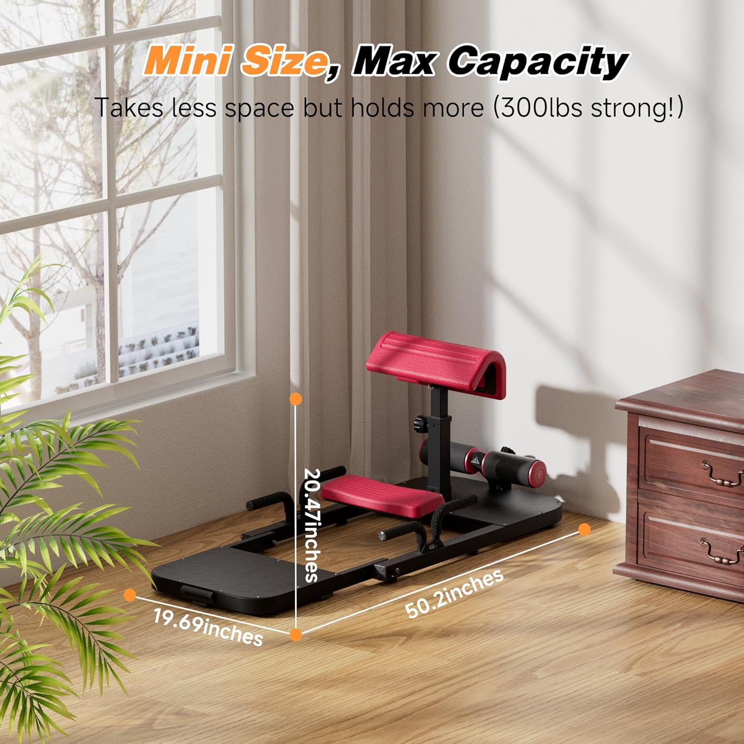 SUNDAY MIRTH Hip Thrust & Squat Machine for Home – Multi-Function Glute Builder, Leg & Core Strengthening Equipment – Adjustable Sissy Squat, Hip Thrusts, Squat Assist Machine for Home Gym