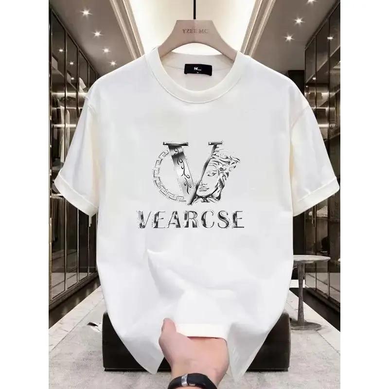 2026 new men's stylish pure cotton round-neck casual printed T-shirt, suitable for both men and women   good graphic tees Menswear Soft Breathable Knitted