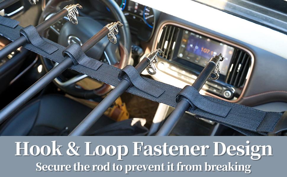 MOKO Vehicle Fishing Rod Holder, Car Fishing Pole Roof Rack Inside, 5 Rod Capacity, Heavy Duty Adjustable 30-54 Inch, Fishing Rod Carrier Fishing Pole Storage Straps for Truck Car SUV Wagons Van MOKO Vehicle Fishing Rod Holder, Car Fishing Pole Roof Rack Inside, 5 Rod Capacity, Heavy Duty Adjustable 30-54 Inch, Fishing Rod Carrier Fishing Pole Storage Straps for Truck Car SUV Wagons Van