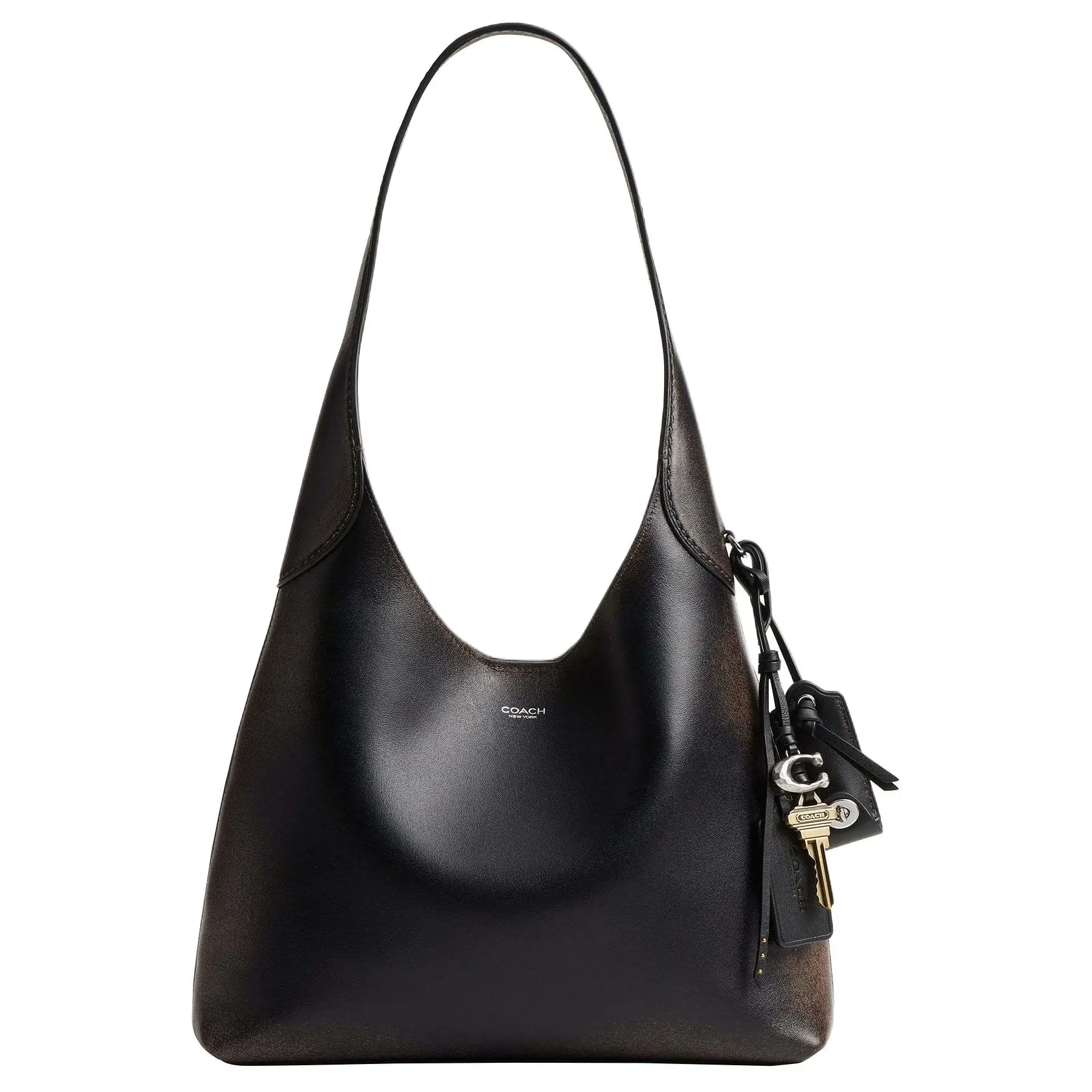 COACH Brooklyn 28 Leather Crossbody Bag for Women – Minimalist Black and Brown
