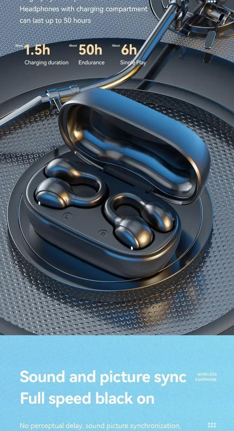 New Model 2026 X51 Wireless Earbuds Bluetooth Headset Charging Earphones Bone Conduction Headphones Sport With Mic free