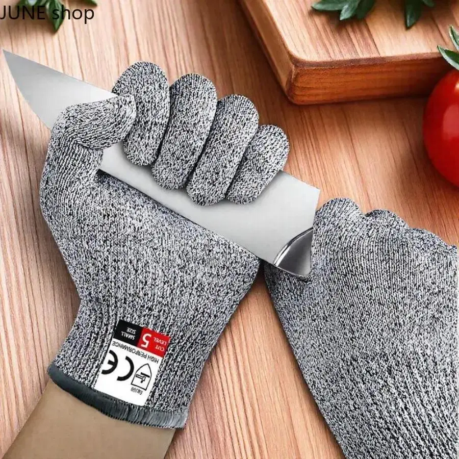 Level 5 Cut Resistant Multi Purpose Gloves, Food Grade Breathable Non-Slip Work Gloves, Safety Hand Protection for Kitchen Mandoline Slicing, Meat Cutting, Washable, Multi Purpose Glove
