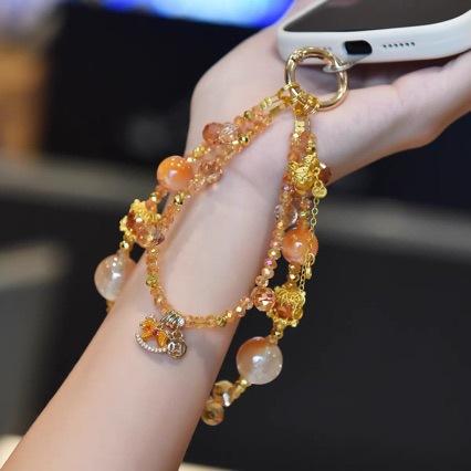 New Chinese-style fortune and peace lock pendant phone chain, niche design with a sense of sophistication, phone lanyard accessory