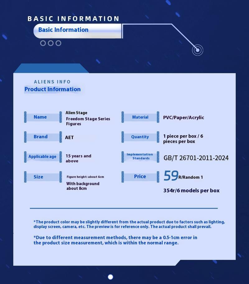 Alien Stage Blind Box, Alter Stage Series Collectible Figure Blind Box - Soft Vinyl Plush Display Piece, Birthday Gift & Collector's Item fashion im gonna loses le barou  plushie pop    blind  box baby, Mystery Box. alnst  merch