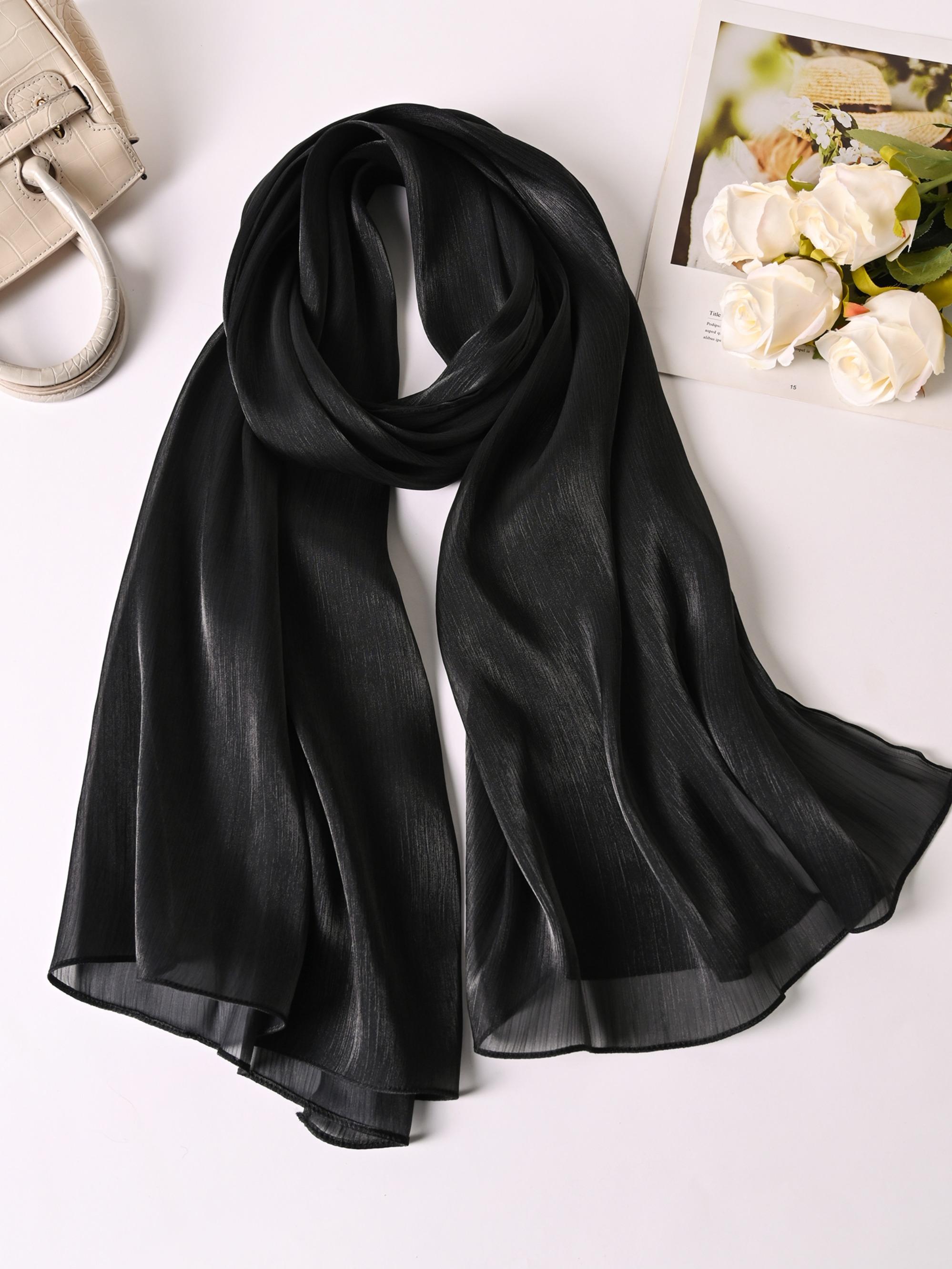 Women's Solid Color Scarf, Fashionable Soft Comfortable Shawl for Daily Wear, Casual Versatile Scarf for Women & Girls, Head Scarf