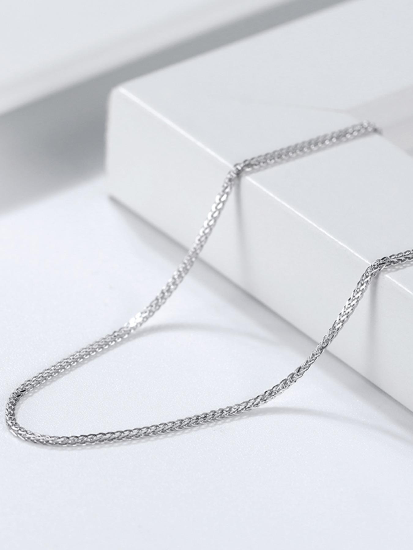 S925 Sterling Silver Women's Elegant Chain Necklace, Fashionable Necklace for Women & Girls, Trendy All-match & Exquisite Jewelry for Birthday Gift