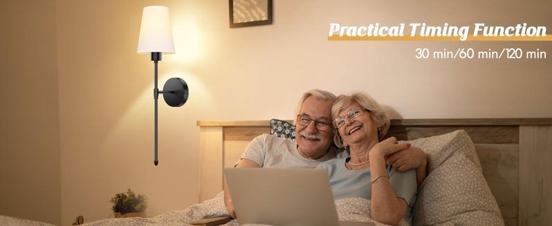 Wall Sconces Set of 2, Rechargeable Sconces Wall Decor with Remote, Sconce Wall Lighting Wireless, Wall Lamps no Wiring for Bedroom, RGB Dimmable Wall Lights for Living Room