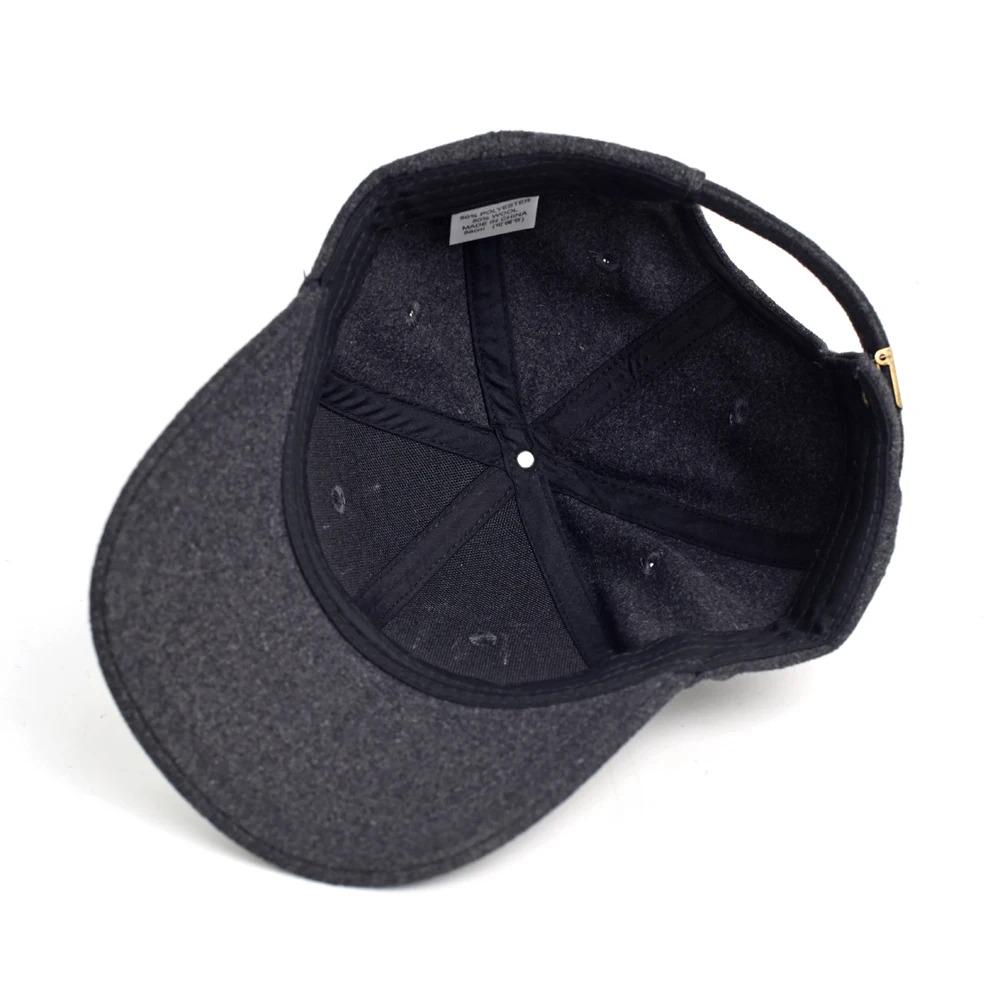 Autumn Winter Wool Baseball Cap Men Women Casual Dad Hat Adjustable Fashion Trucker Style Low Profile