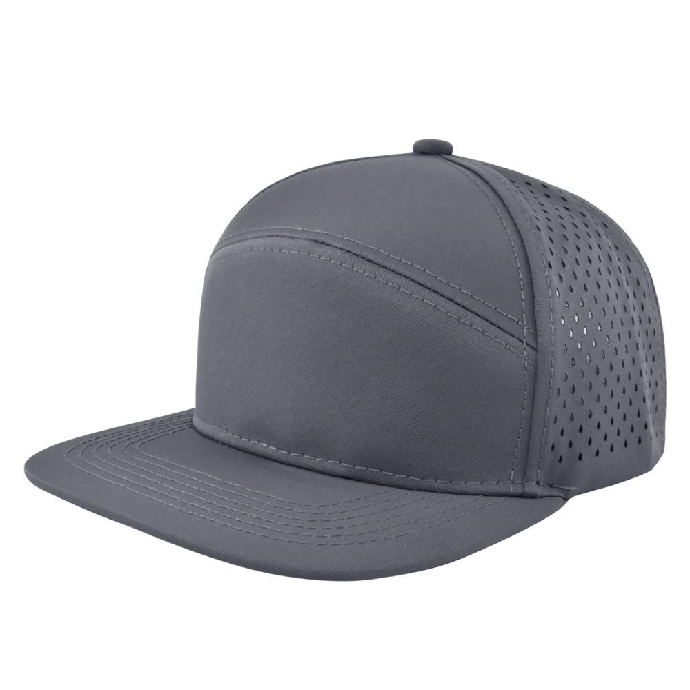 Cross-border 6-panel hard-brim flat cap adult mesh cap advertising hip-hop cap custom logo curved brim sunshade cap
