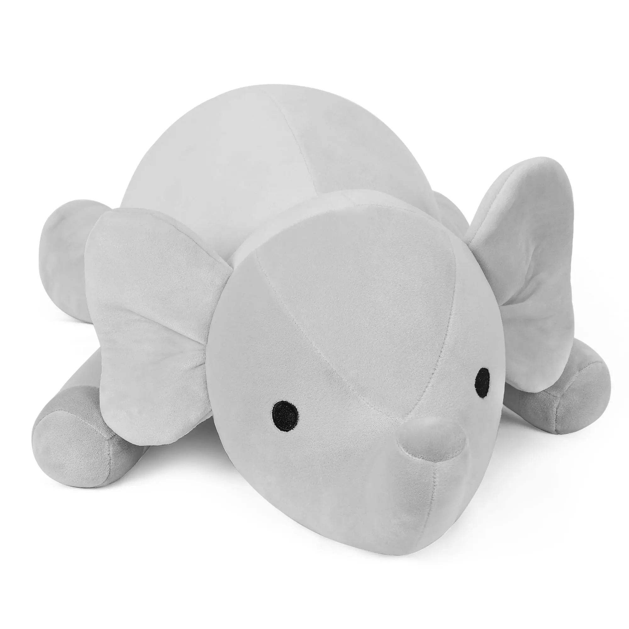WeBingo Weighted Elephant Stuffed Animals 24", 4.2 Pounds Grey Weighted Plush Gifts for Kids, Adults