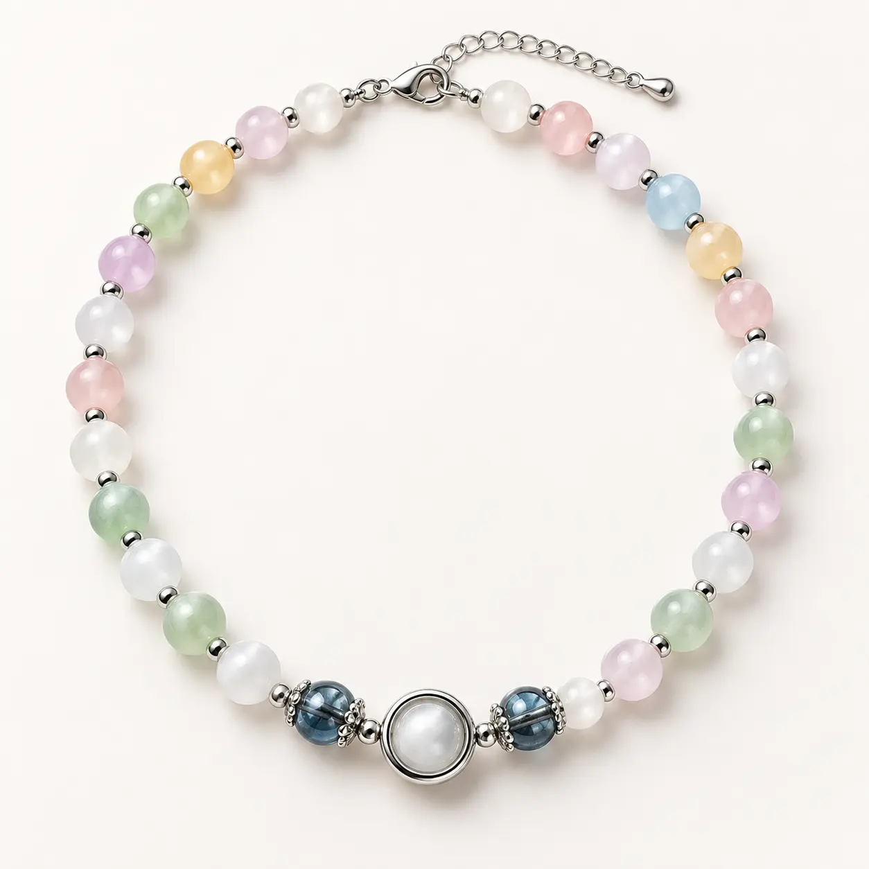 UV Reactive Color Changing Beaded Choker Necklace, Sunlight Activated Rainbow Jewelry for Women & Girls