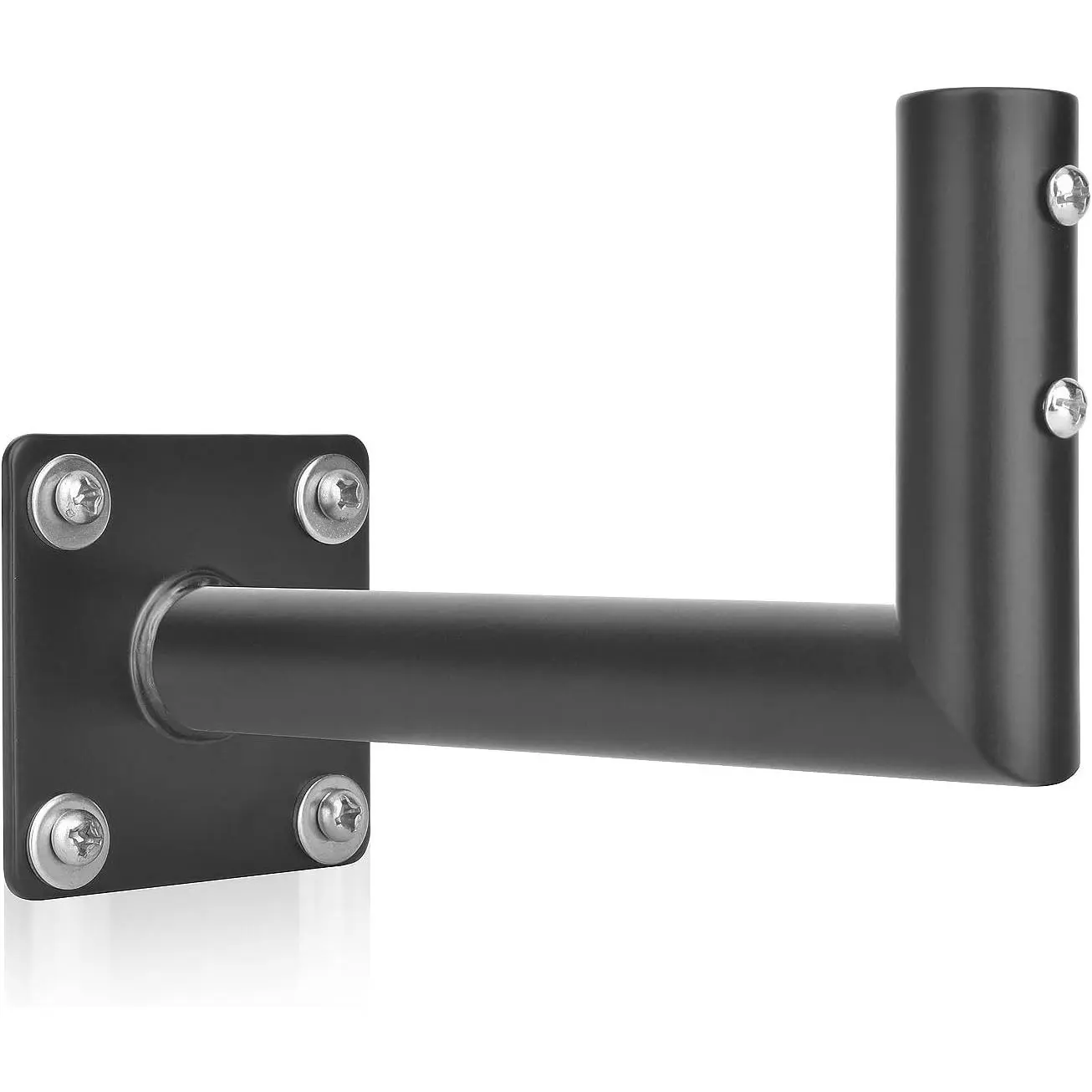 Universal Heavy Duty Weathervane Steel Roof Mount Bracket with Hardware, Outdoor TV Antenna Mounting (Black Steel Eave Weathervane Mount)