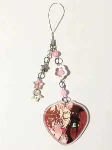 Anime Alien Stage Ivan Till Mizi Hyuna Sua Luka Mobile Phone Chain, Acrylic Heart Keychain, Cosplay Props, Couple Friends Gifts