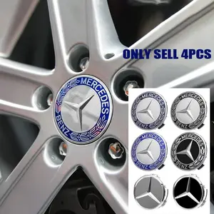 ✅Standard OEM 75MM AMG Hub Center Caps For Mercedes Benz C180 C200 C260 W108 W124 W126 W140 W168 W169 W176, stable buckle design prevents falling off, long service life high toughness material original matching auto rim fitting accessories
