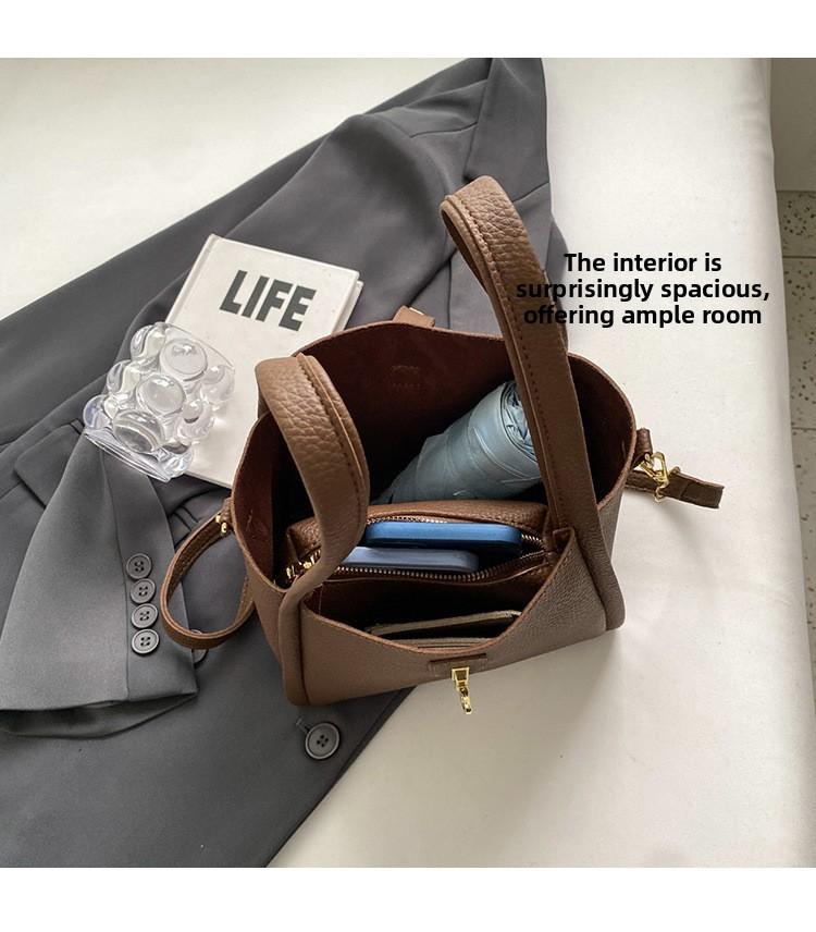 Women's Elegant Commuter Purse for Work, Simple Fashion Handbag 2pcs Set with Matching Pouch, Retro Chic Crossbody Shoulder Bag, Versatile Tote for Daily Office and Business Travel