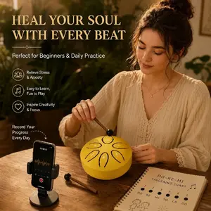 Beginner Ultra-Compact Ethereal Drum, Portable Musical Instrument, Ideal for Beginners, Easy to Use, Compact Design, Perfect for Practice