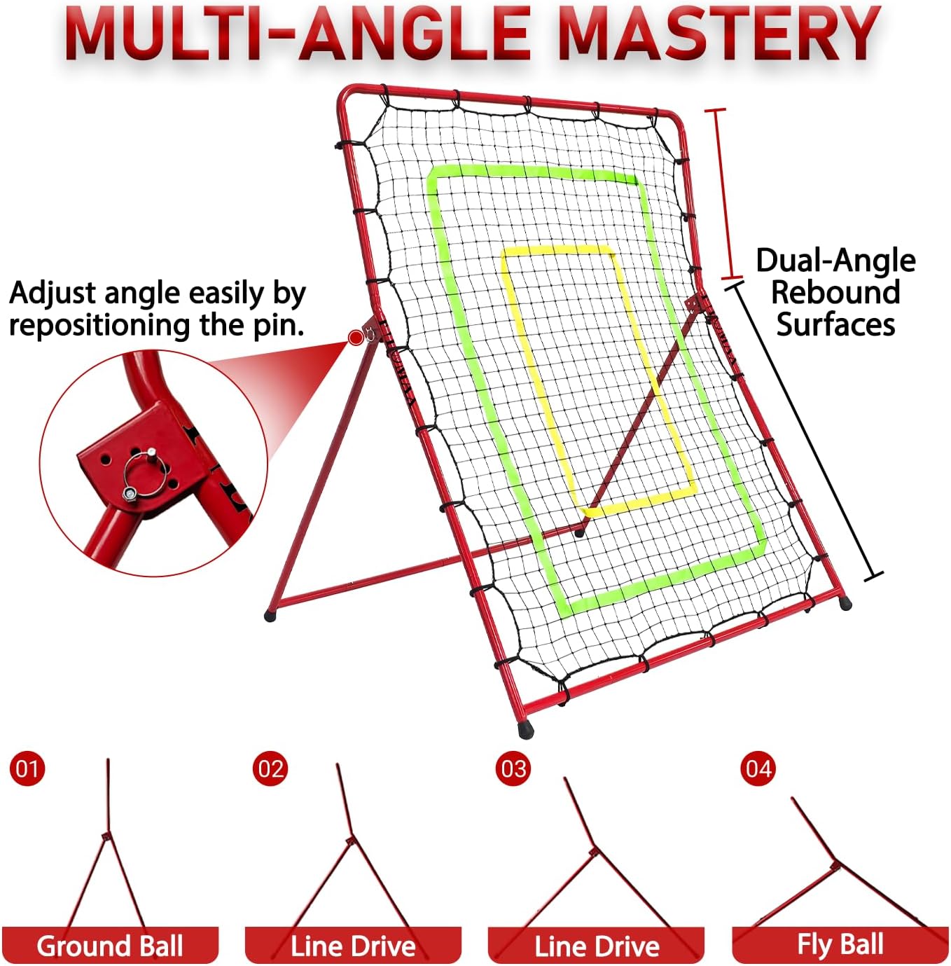 2-in-1 Volleyball Rebounder Net:Convertible 7x3.5 FT Rebounder Net & 5.5x4.5 FT Rebounder Net for Baseball,Softball,Volleyball,Lacrosse Training Multi-Sport Practice Equipment with Carry Bag 2-in-1 Volleyball Rebounder Net:Convertible 7x3.5 FT Rebounder Net & 5.5x4.5 FT Rebounder Net for Baseball,Softball,Volleyball,Lacrosse Training Multi-Sport Practice Equipment with Carry Bag