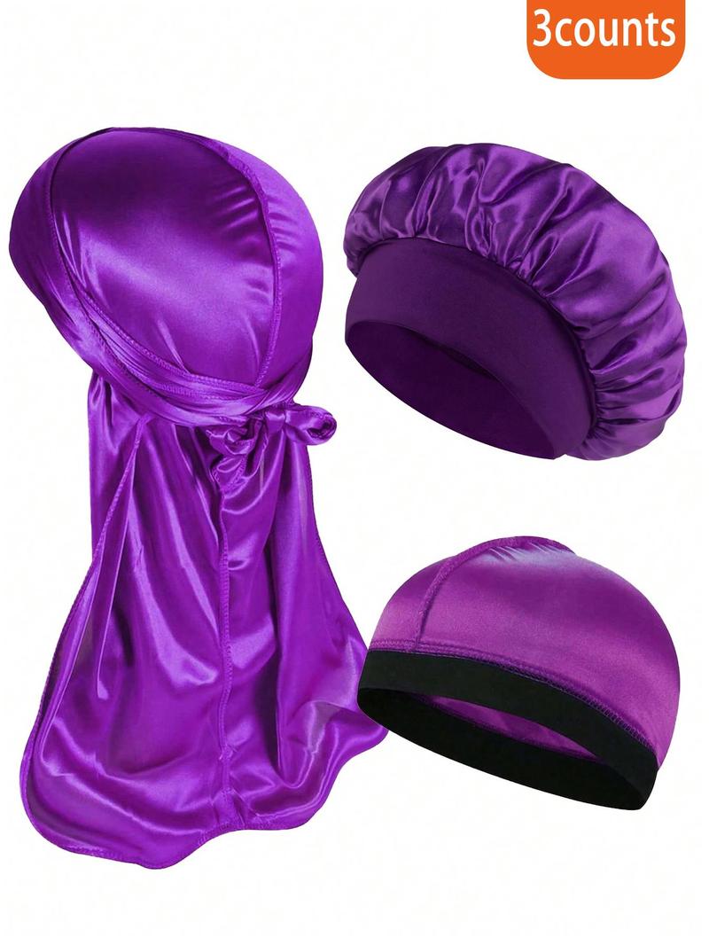 Solid Color Beanie Hat Turban Hat, Casual Comfortable Breathable Durag, Wave Cap for Men & Women, Outdoor Sports Home Daily Pirate Cap Sleeping Cap, Beanie Fitted