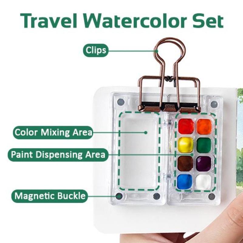 Clear watercolor palette set
