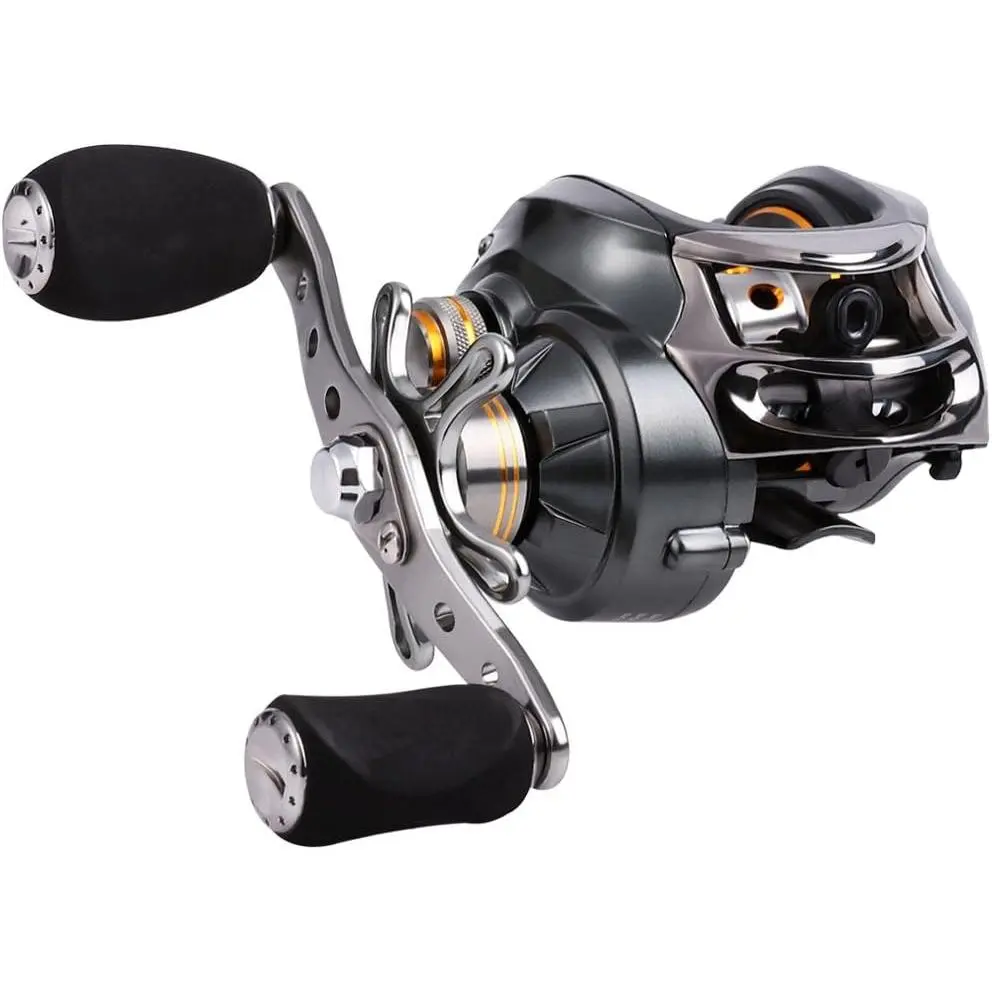Baitcasting Fishing Reel, 11+1 Shielded Bearings, 18LB Carbon Fibre Drag, 7.0:1 Baitcsters,  System Fishing Reel