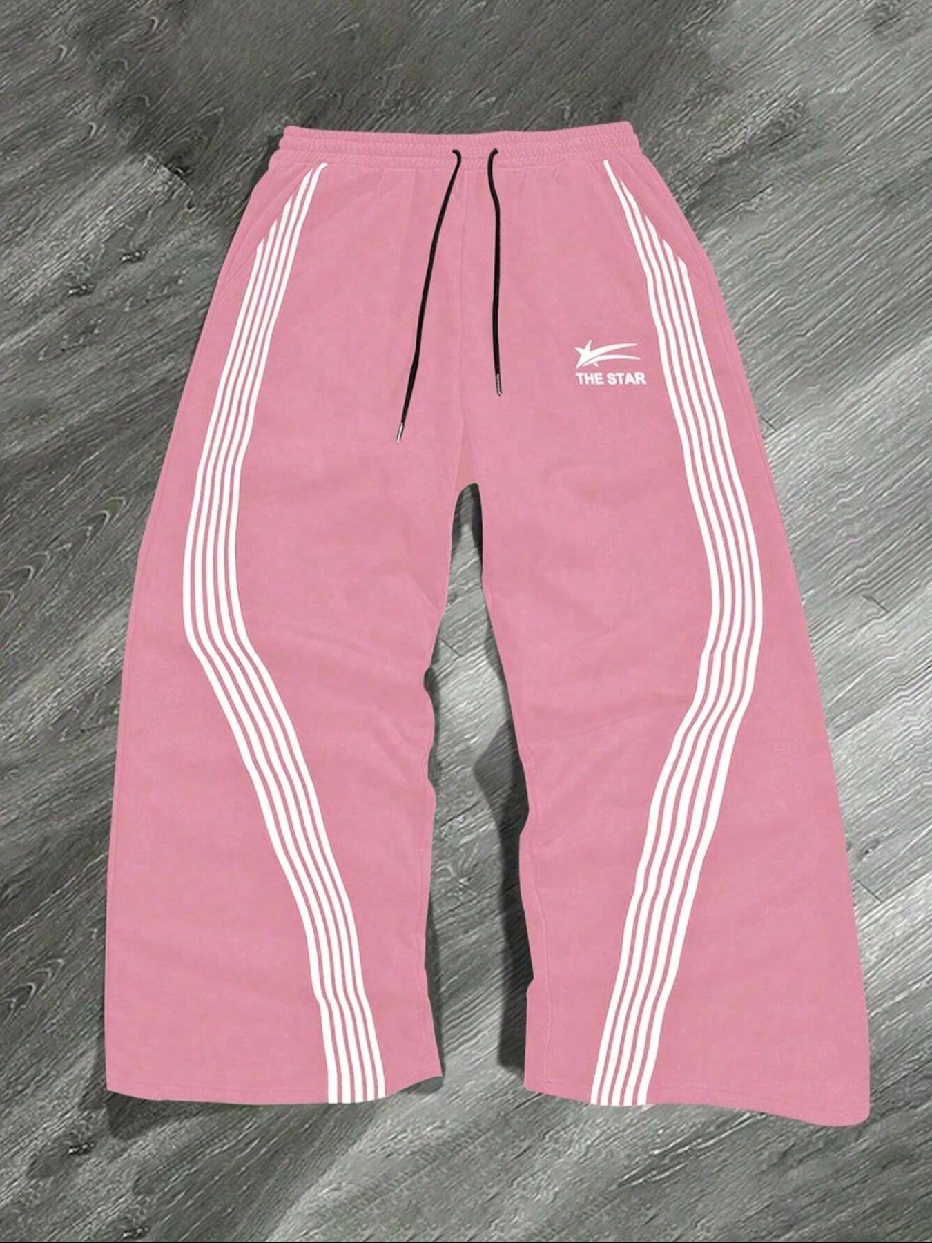 Men's Star Print Drawstring Waist Sweatpants, Athleisure Style Bottoms, Casual Comfy Regular Fit Jogger Pants for Daily Wear, Men's Trousers for All Seasons