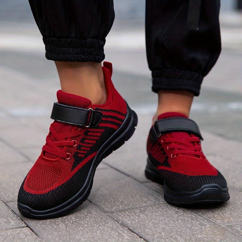 Kids.- Kids' Knitted Mesh Athletic Sneakers - Breathable, Lightweight Girl Shoes for Running, Stylish Trainers