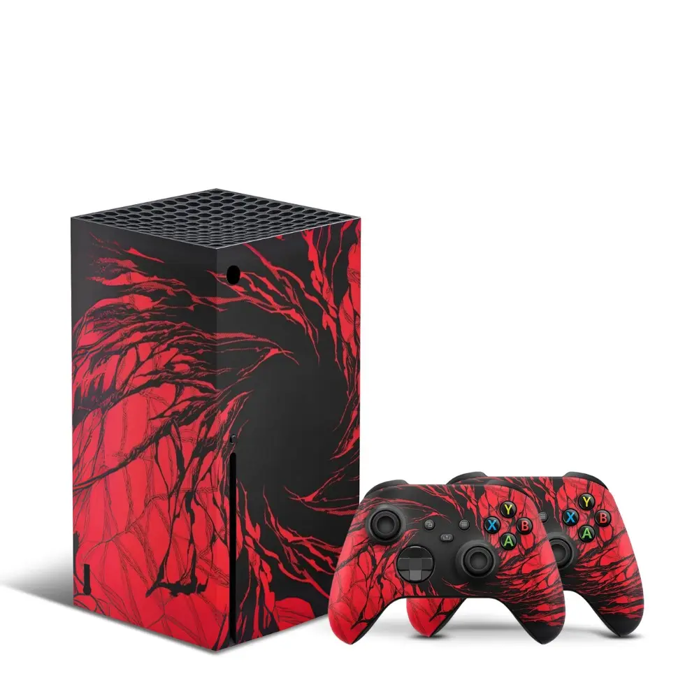 Multi-Design Vinyl Skin Sticker Set Compatible with Xbox Series X Disc or Digital Edition, Stickers for 1 Console and 2 Controllers, Stickers Only, Console and Controllers Not Included