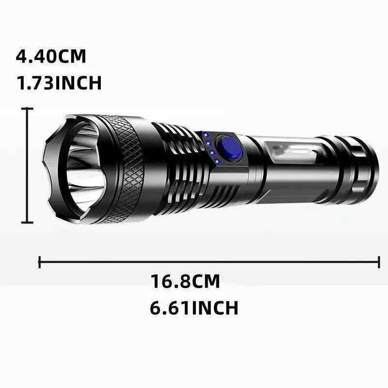 Portable Outdoor Camping Flashlight, Summer Gifts, 1 Count USB Rechargeable Flashlight, Waterproof Flashlight For Outdoor Camping Hiking, Christmas Gift