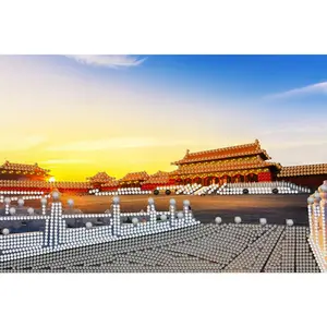 1 Piece Palace Landscape Diamond Painting, Traditional Chinese Architecture DIY Bright Diamonds, Handmade Decorative Artwork