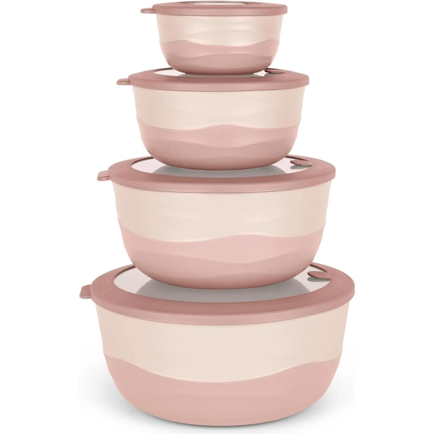 Pera Mixing Bowls with , 8- Airtight Leak-Proof Nesting  Prep Bowl Set for Kitchen &  Storage, Large 4200ml Capacity, Microwave & Dishwasher Safe