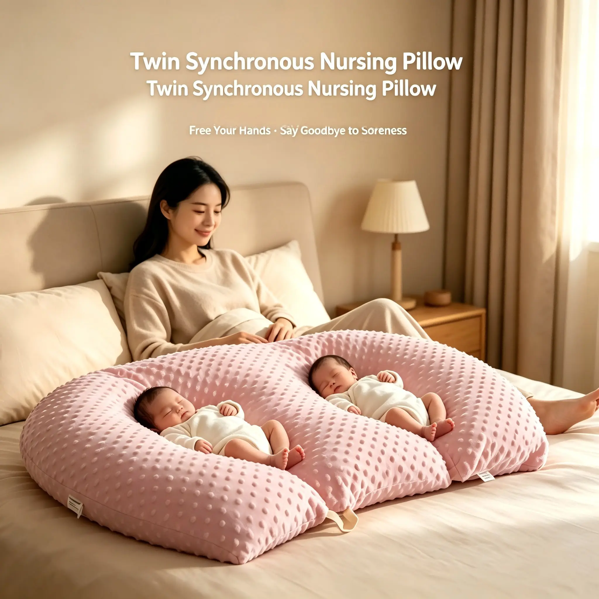 Pillow Blue - The # 1 Rated Twin Breastfeeding and Bottle Feeding Pillow! A Must Have Twins! - The Ultimate Baby Essentials! The Best in Twins Baby Gear!