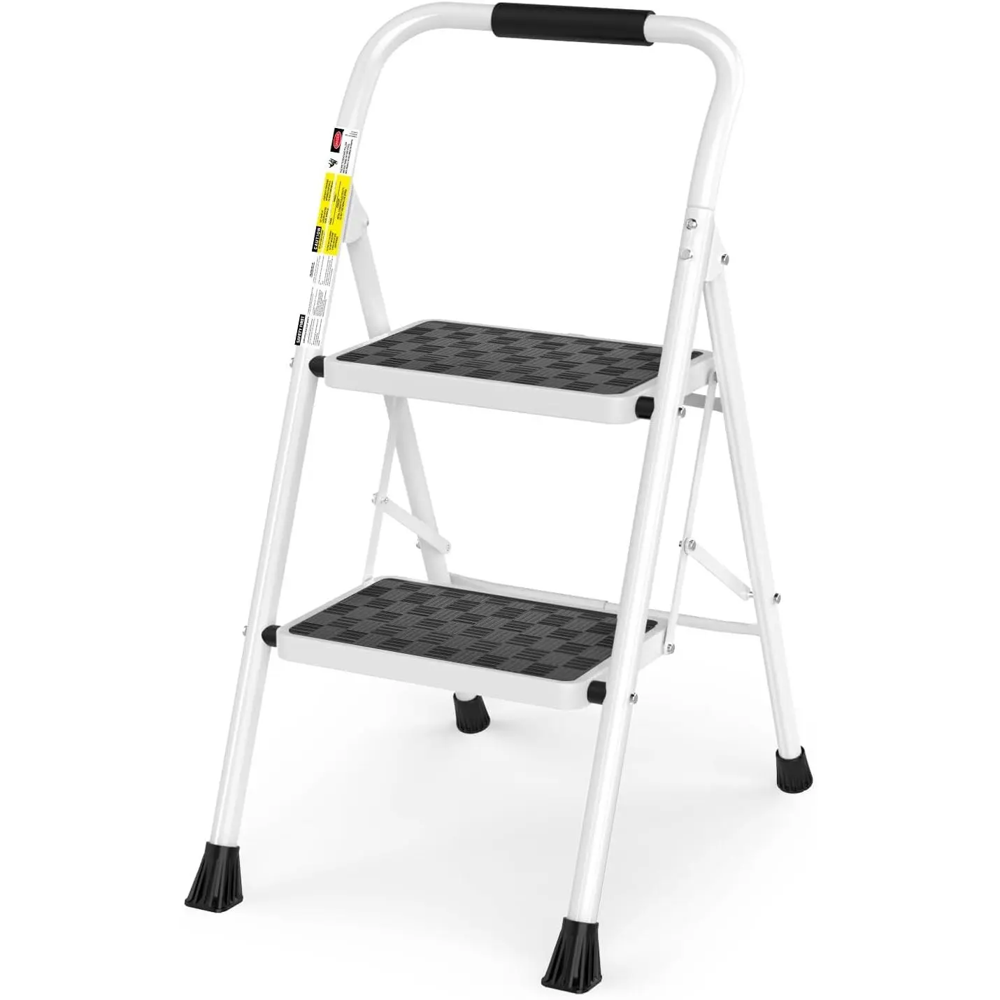 Step Ladder, Folding Step Stool with Wide Anti-Slip Pedal| Sturdy Ladder, Convenient Handrail, Lightweight, Step Stool