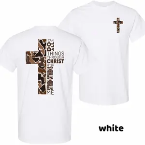Christ Strengthens Me Cross Tee – Faith-Based Holiday Graphic Tee For Men and Women, Shirts Men, Casual Southern Style, Menswear, Men's Top