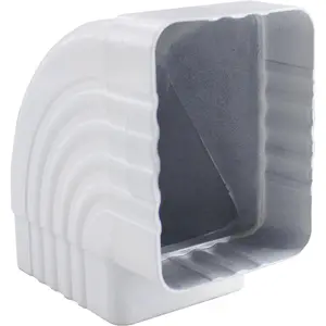 Roofing Gutter Downspout Extension 90° Aluminum Downspout Elbow 3x4 White 1Pcs