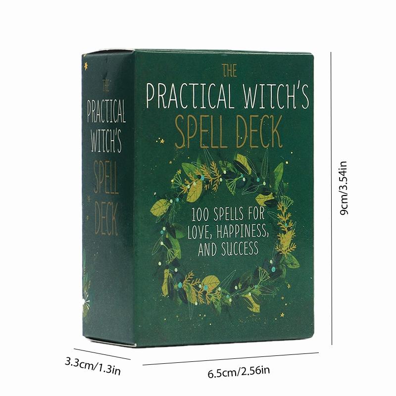 Practical Witch's Spell Deck Card Game, 1 Box Portable Tarot Card Game, Multiplayer Interactive Game Card, Fun Game Card for Family Gathering, Party Game Cards