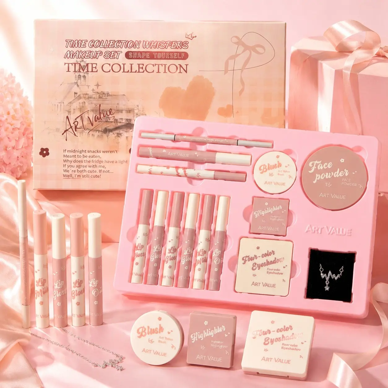 Multifunctional Makeup Gift Set, Natural Color Cosmetics, Delicate Texture, Conceals Imperfections, Daily Wear & Dates