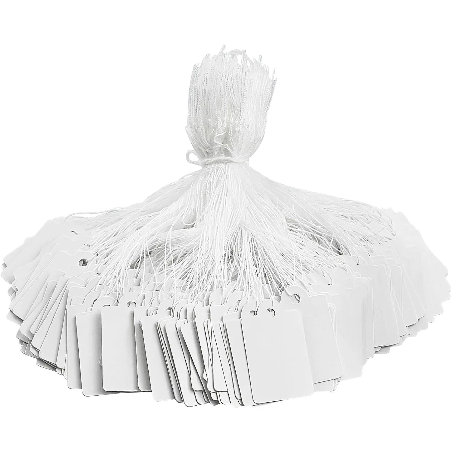 220 Pack White Price Tags with String Attached Writable Display Labels White Price Gift Tags for Gift Wrapping, Jewelry, Clothing, 1.38 x 0.87 Inches